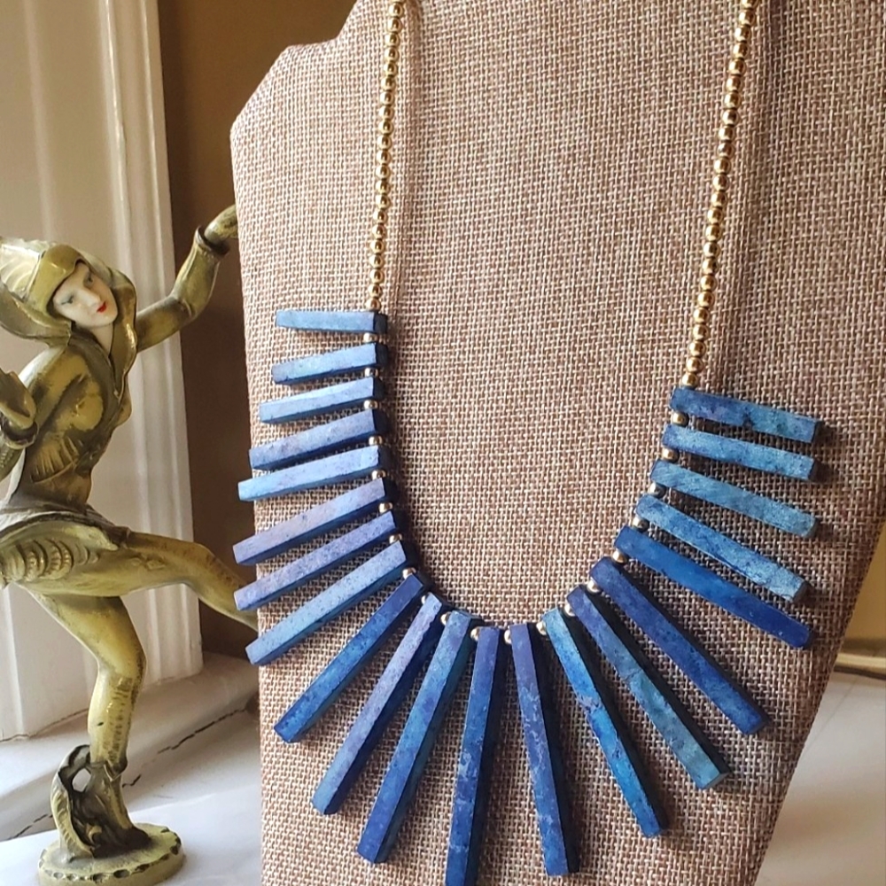 Vintage Stone Statement Necklace - image 1